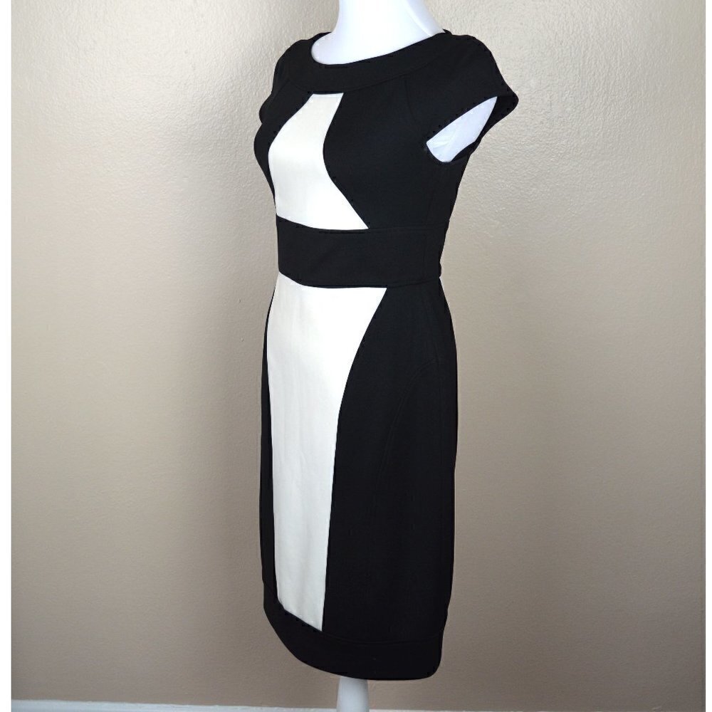 Maggy London Color Block Scuba Sheath Dress - Picture 2 of 7